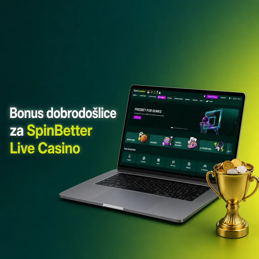 SpinBetter bonus dobrodošlice za Live Casino: paket od četiri depozita sa besplatnim okretajima za igrače iz Srbije.