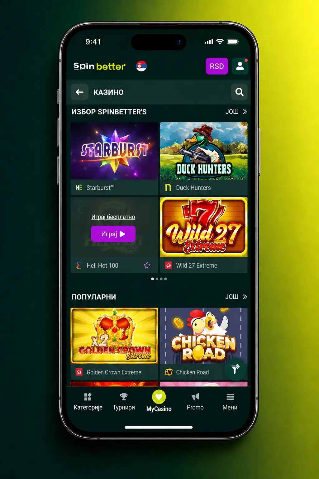 Koraci za registraciju i pristup live casino stolovima na SpinBetter platformi