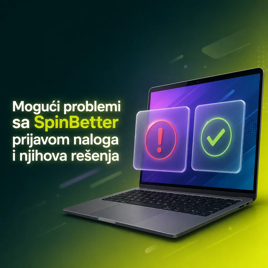 Tabela sa čestim problemima prijave na SpinBetter nalog i rešenjima poput reseta lozinke i otključavanja naloga.