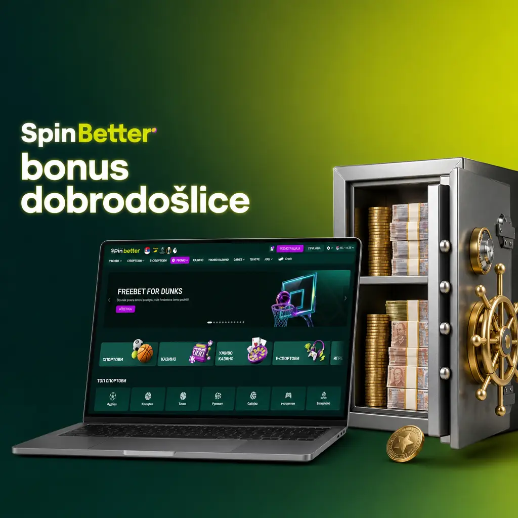 SpinBetter bonus dobrodošlice za prva četiri depozita sa besplatnim okretajima i procentom bonusa do 100%.