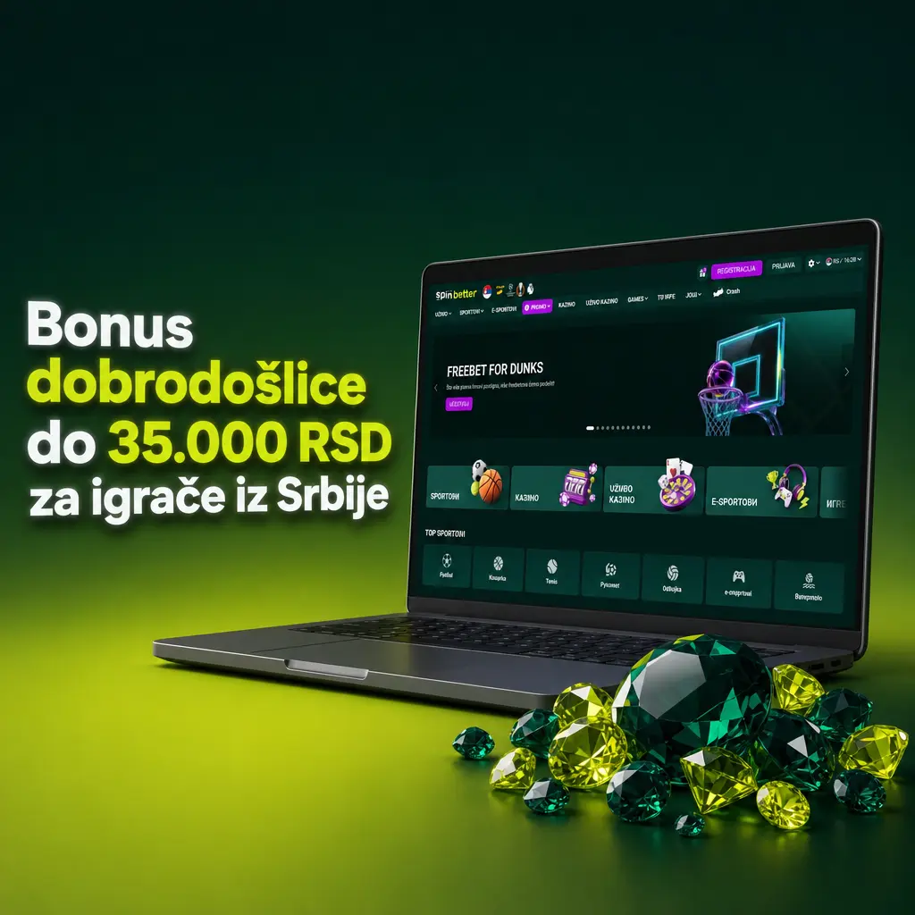 SpinBetter bonus dobrodošlice do 35.000 RSD i besplatni okretaji za nove igrače iz Srbije