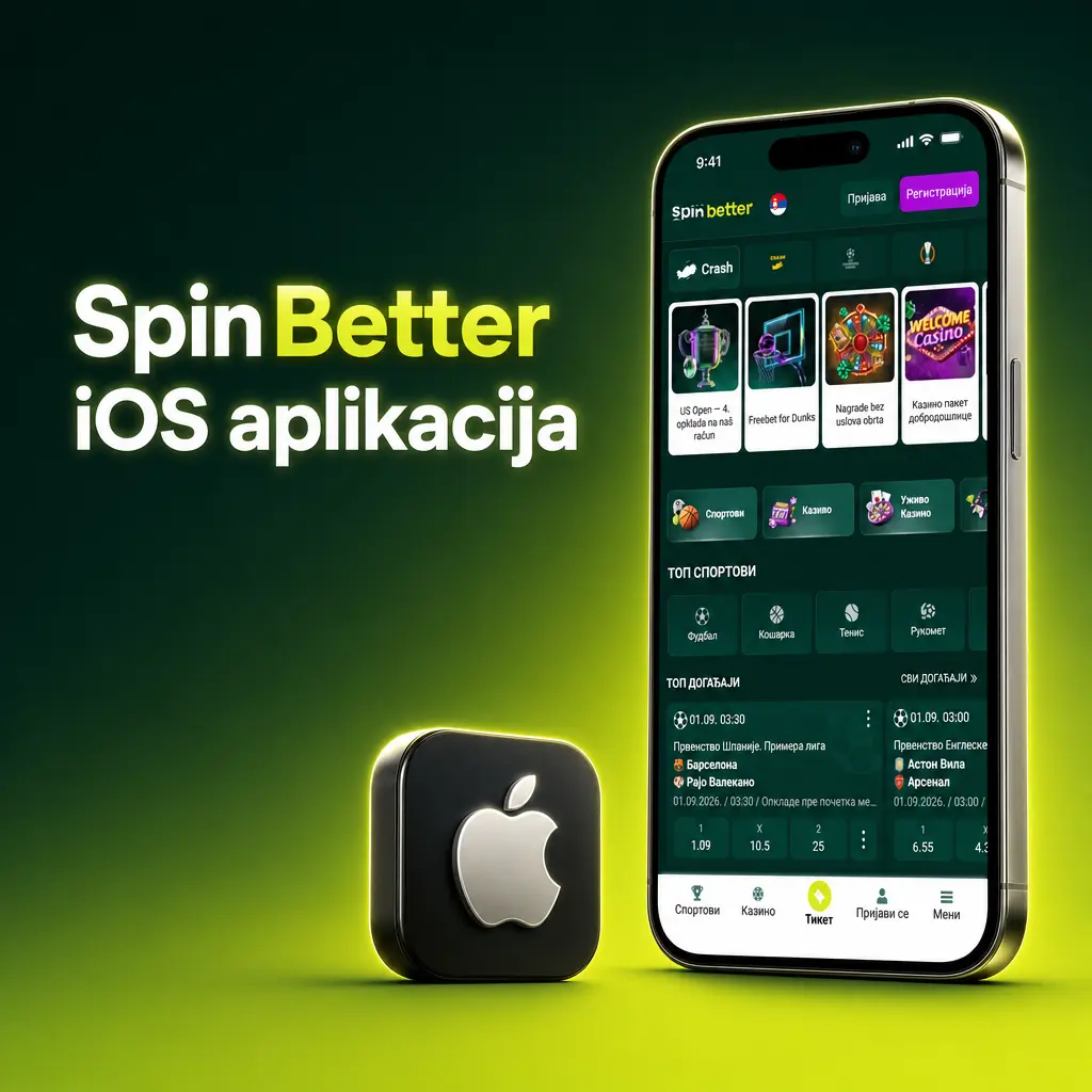 SpinBetter iOS aplikacija za iPhone i iPad – besplatno preuzimanje, klađenje uživo, kazino igre i bonusi za korisnike iz Srbije