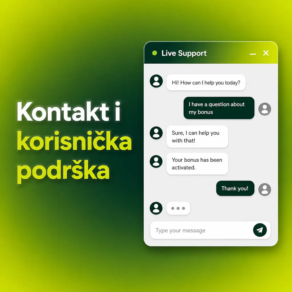 SpinBetter korisnička podrška – live chat, email i Telegram kontakt dostupni 24/7 za brzu pomoć korisnicima