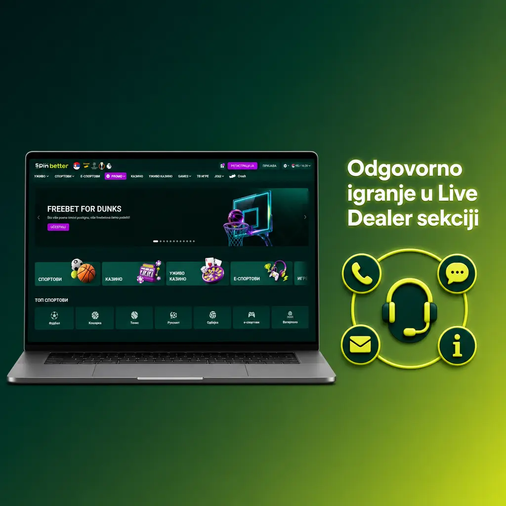 Odgovorno igranje u Live Dealer sekciji SpinBetter kazina - podešavanje limita sesije i budžeta za bezbednu igru